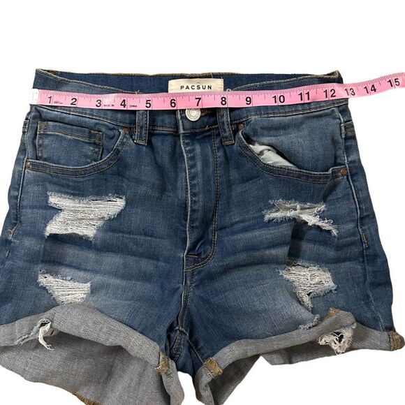PacSun ~ Womens Denim Shorts ~ the Shortie ~ 5 pocket ~ size 26 - Picture 7 of 9